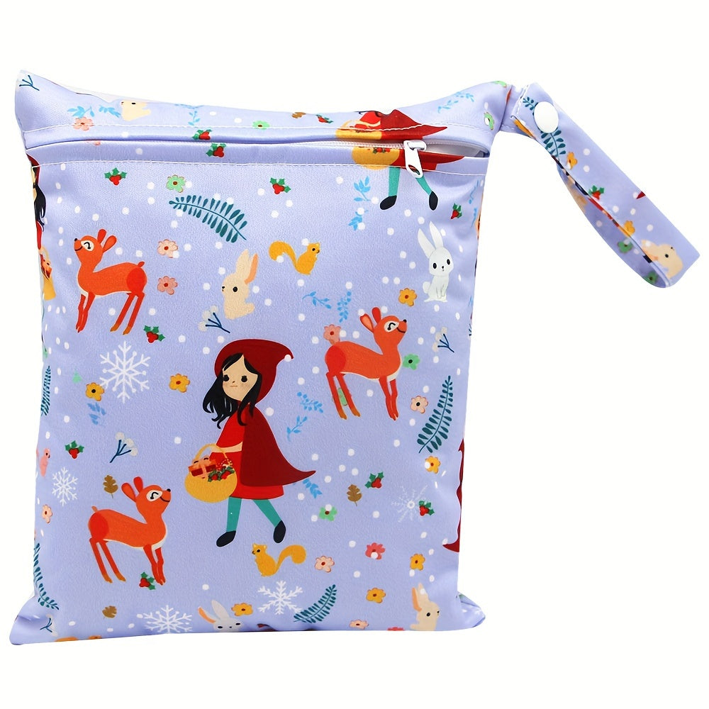 1PCS Waterproof Diaper Bags, Washable Nappy Wet Dry Bags, Multi-Purpose Storage Bags For Baby Diapers, Wet Wipes, And Other Essentials