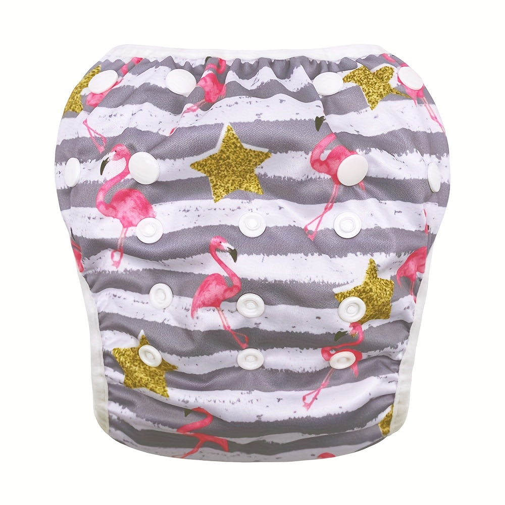 Mumsbest 1pc Reusable Baby Swim Diapers, Adjustable Diaper Swim for Toddlers 9 Months - 3 Years Old, 1 Pack for Swimming Lessons (Anchor, Large) Baby Girls, Boys, Natural Color Swim Diaper