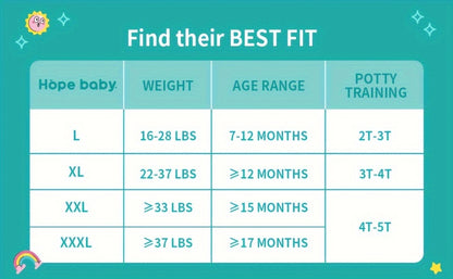 HOPE BABY Pull Ups 2T-3T (16-28 LBS), 68 Count Premium Training Underwear, Baby Diapers Toddler Potty Training Pants, Hypoallergenic With Skin