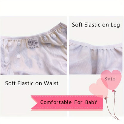 Mumsbest 1pc Reusable Baby Swim Diapers, Adjustable Diaper Swim for Toddlers 9 Months - 3 Years Old, 1 Pack for Swimming Lessons (Anchor, Large) Baby Girls, Boys, Natural Color Swim Diaper