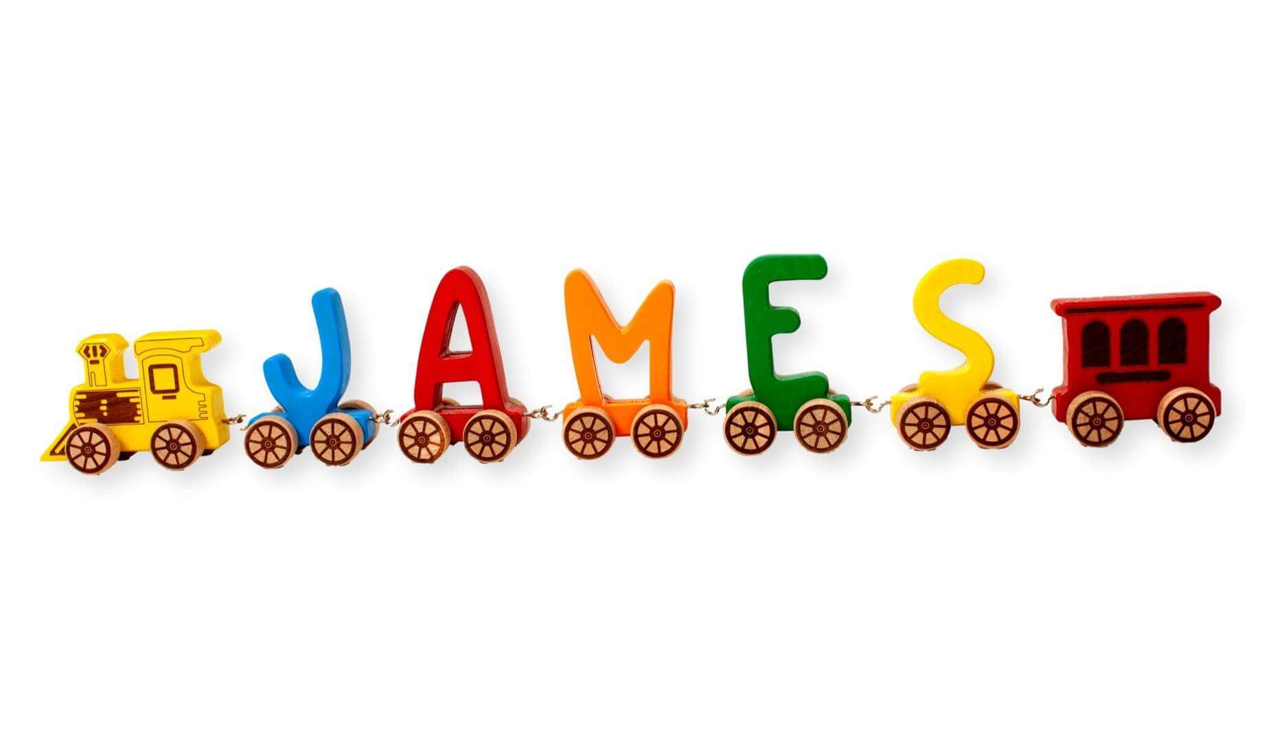 Wooden Letter Train Puzzle for Kids-0