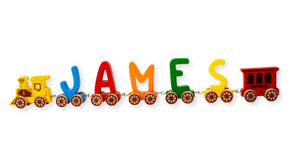 Wooden Letter Train Puzzle for Kids-0