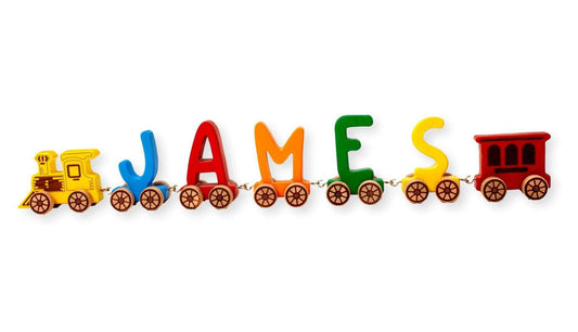 Wooden Letter Train Puzzle for Kids-0