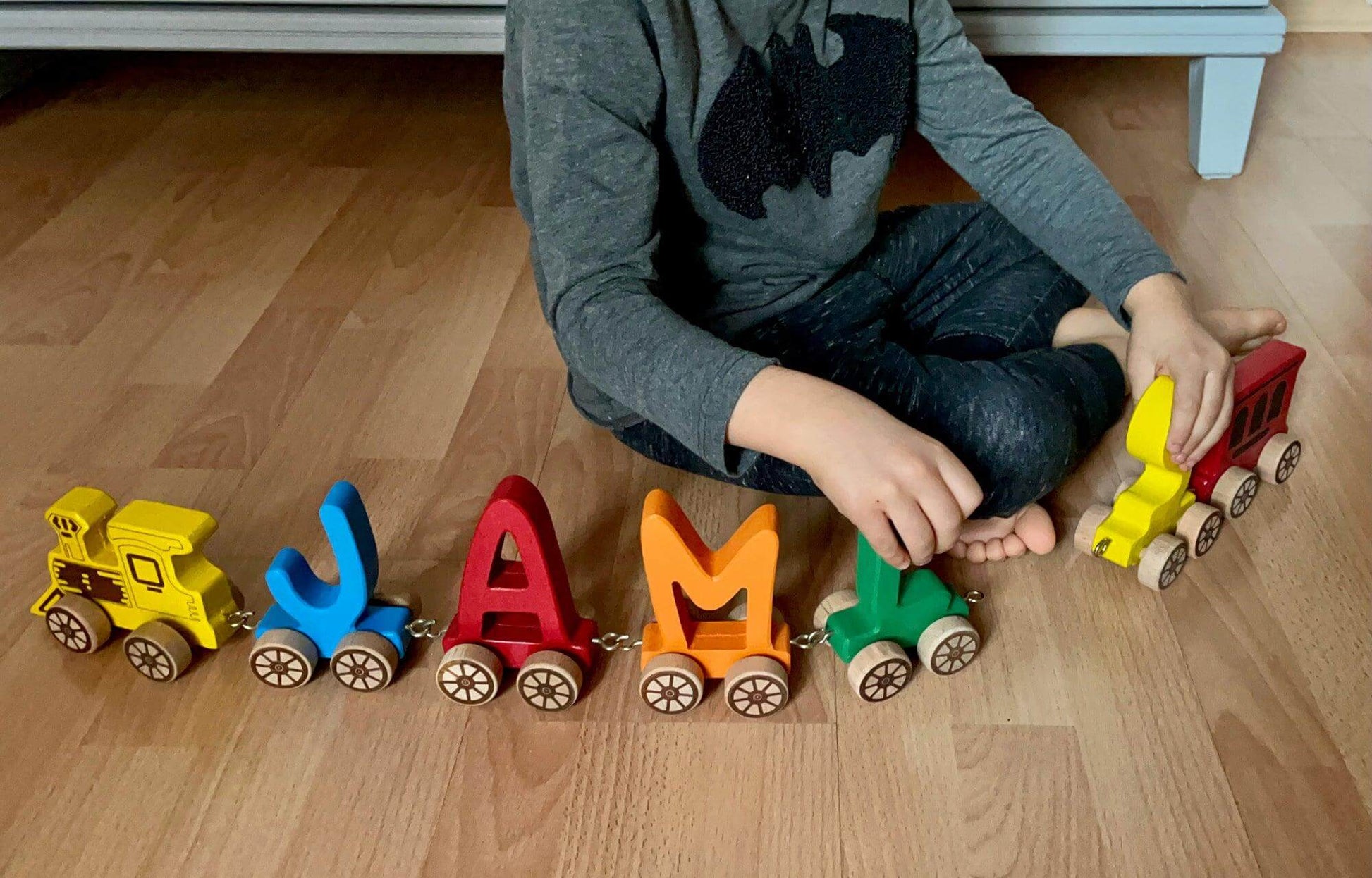 Wooden Letter Train Puzzle for Kids-3